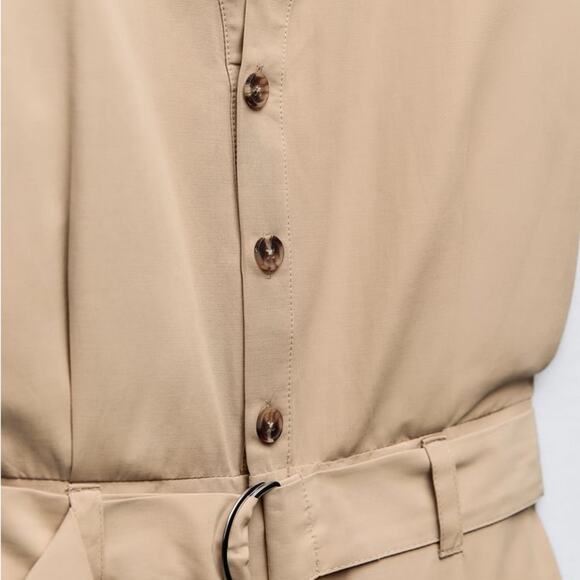 ZARA BELTED CARGO JUMPSUIT - Picture 7 of 12